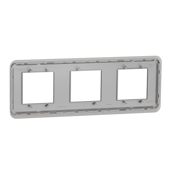 Schneider Electric NU400630 Unica Pro Rahmen, Aluminium, 3-fach