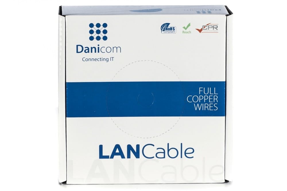 CAT5E FTP 50m Starrleiter - PVC (Eca) | POE, Ethernet, LAN, Patchkabel, Datenkabel, RJ45 - für Serve