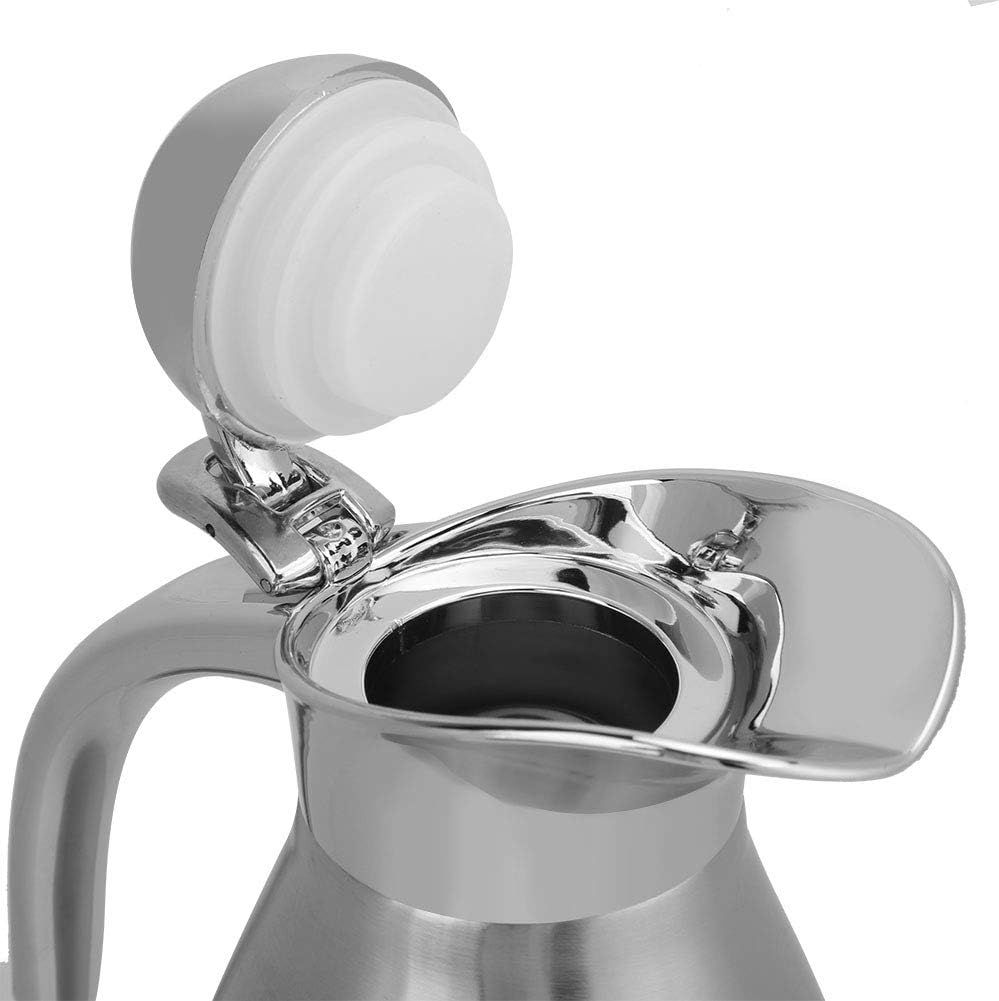 Thermoskanne 2l, Isolierkanne Kaffeekanne, doppelwandigem 304 Edelstahl Teekanne, auslaufsichere mit