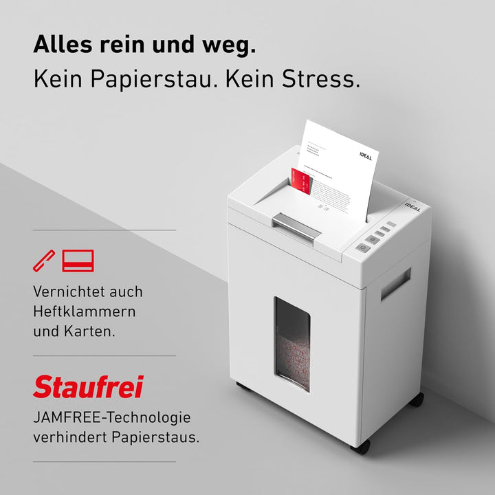 Autofeed Aktenvernichter IDEAL Shredcat 8291, 150 Blatt Papierstapel mit automatischem Einzug schred