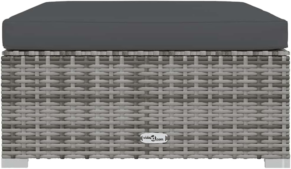 vidaXL Garten Fusshocker mit Kissen Modular Gartenhocker Sitzhocker Fussbank Hocker Gartenmöbel Balk