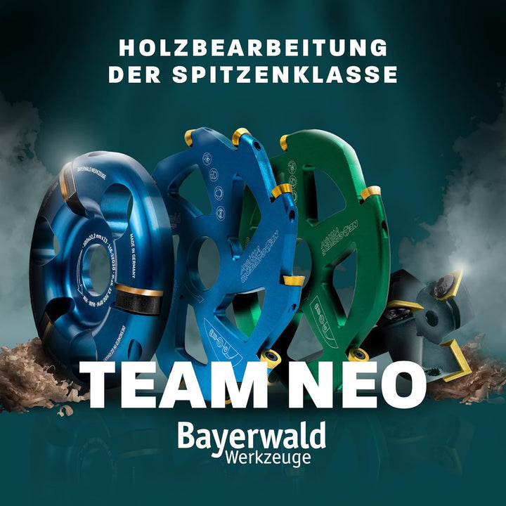 Bayerwald NeoCarver 5 Vision V2 - Hartmetall Frässcheibe für Holz - Holzschnitzfräser aus Aluminium