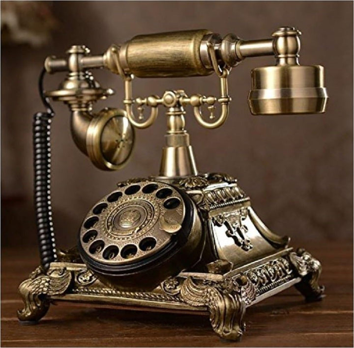 Harz Nachahmung Kupfer Vintage Style Rotary Retro altmodisches Rotary Dial Haus und Büro Telefon Tel