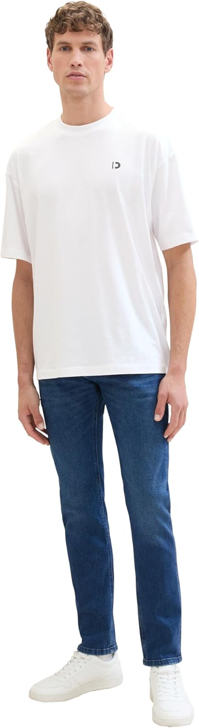 TOM TAILOR Denim Herren Piers Slim Jeans mit Stretch 30W / 30L 10120 - Used Dark Stone Blue Denim, 3