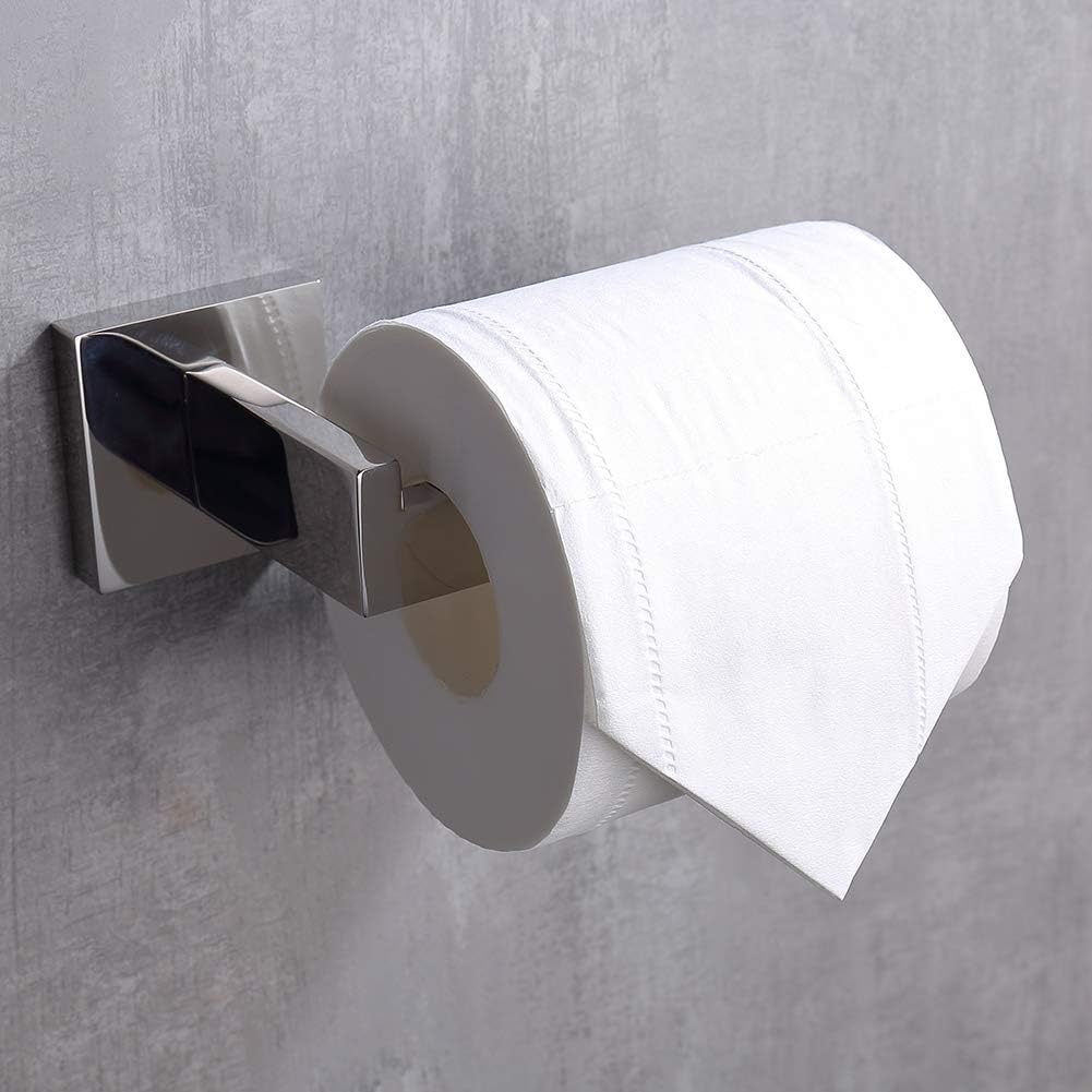 TASTOS Toilettenpapierhalter, mattschwarz, Toilettenpapierrollenhalter, Spender und Aufhänger, Wandm