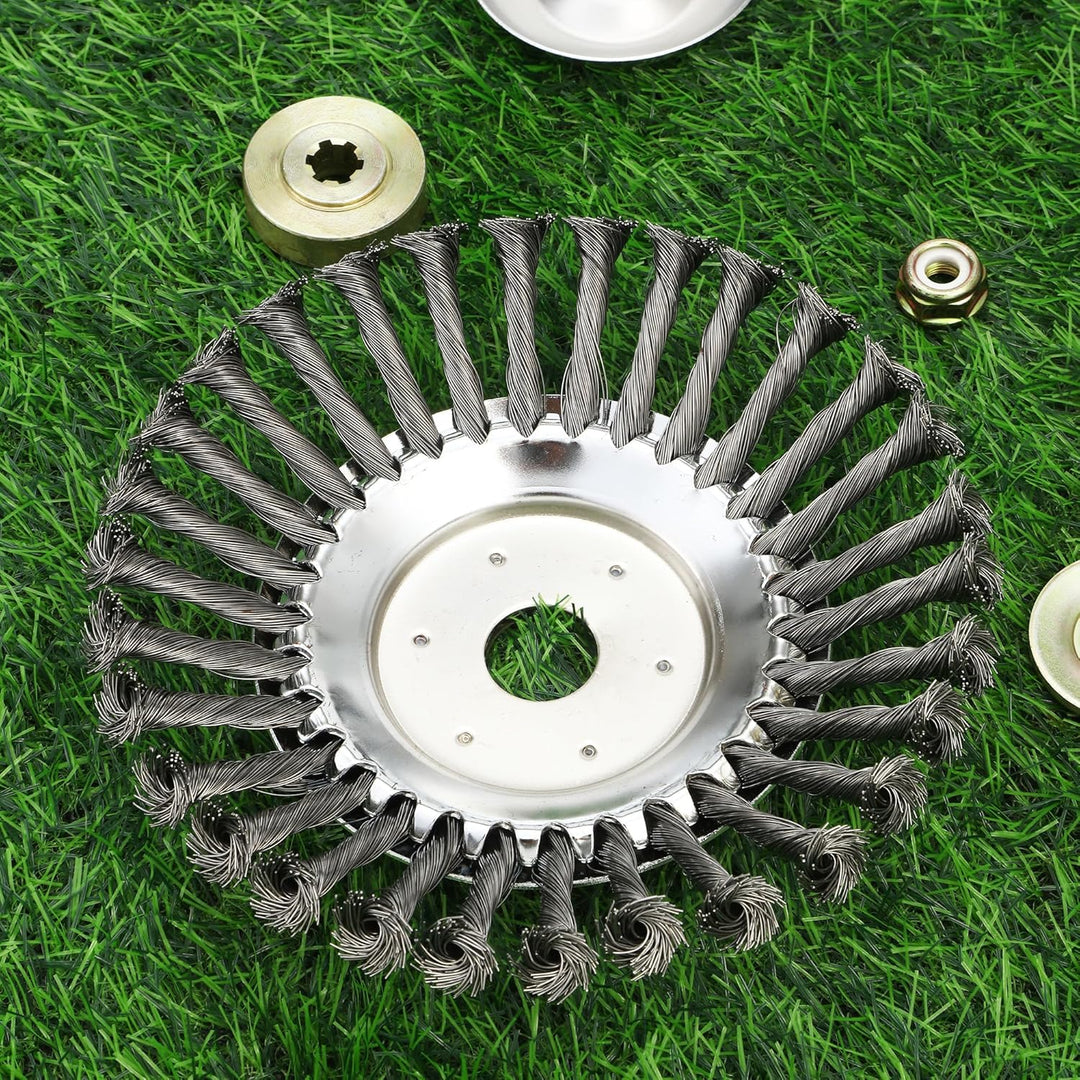 Unkrautbürste 8 Zoll, Innenloch 25,4 mm, Unkrautbürste für Stihl Motorsense, Wildkrautbürste, kann U