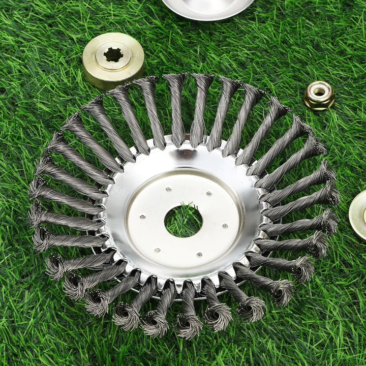 Unkrautbürste 8 Zoll, Innenloch 25,4 mm, Unkrautbürste für Stihl Motorsense, Wildkrautbürste, kann U