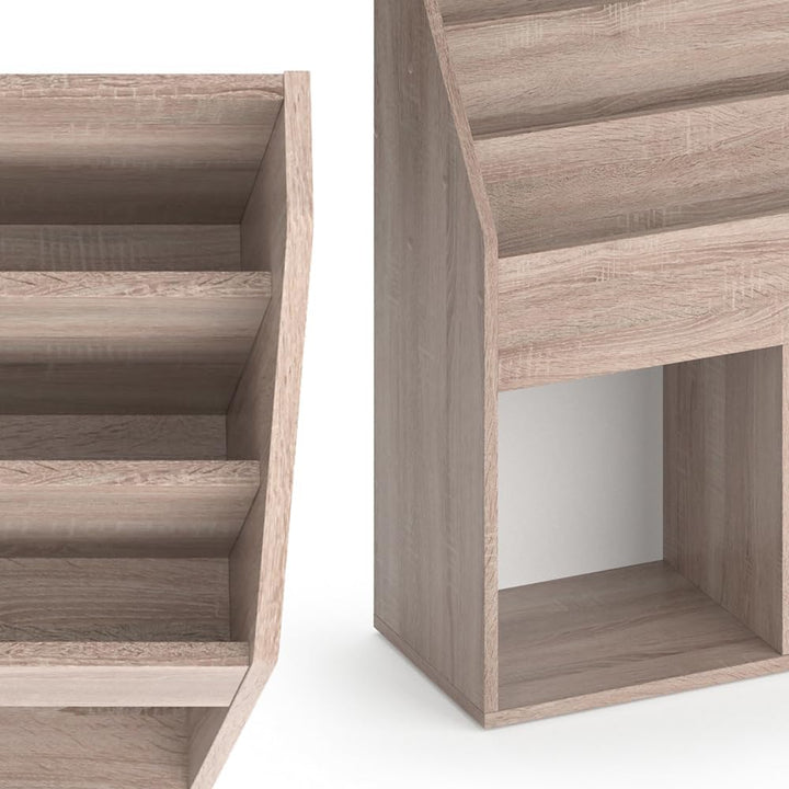 Vicco Bücherregal Luigi, Sonoma, 72 x 79 cm mit 2 Faltboxen Sonoma mit 2 Faltboxen, Sonoma mit 2 Fal