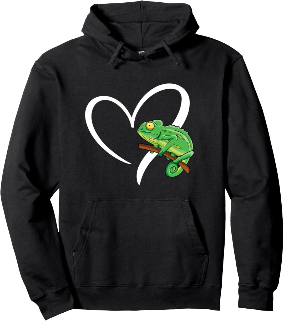 Heart Love Chameleon Pullover Hoodie