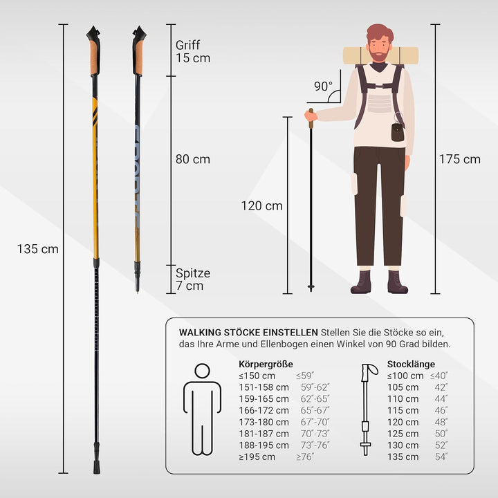 MSPORTS Nordic Walking Stöcke Carbon Premium - aus hochwertigem Carbon - Superleicht - individuell e