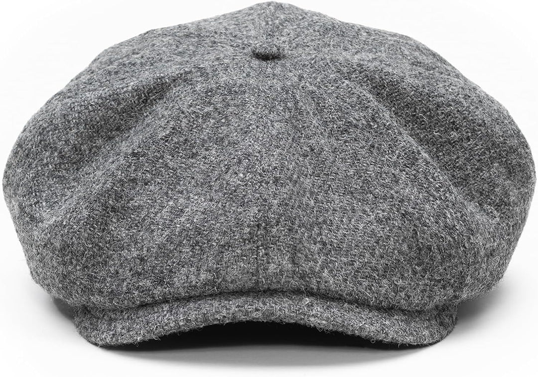Sterkowski Modell Shelby | Harris Tweed Schiebermütze für Herren | Warm Elegant 100% Wolle Zeitungsj