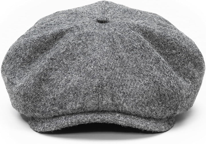 Sterkowski Modell Shelby | Harris Tweed Schiebermütze für Herren | Warm Elegant 100% Wolle Zeitungsj
