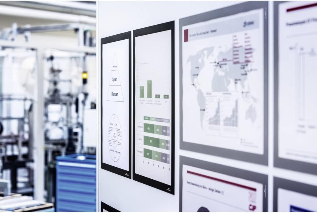 Durable Info-Rahmen Duraframe Magnetic (A3, Magnetrahmen für metallische Oberflächen) 5 Stück, silbe