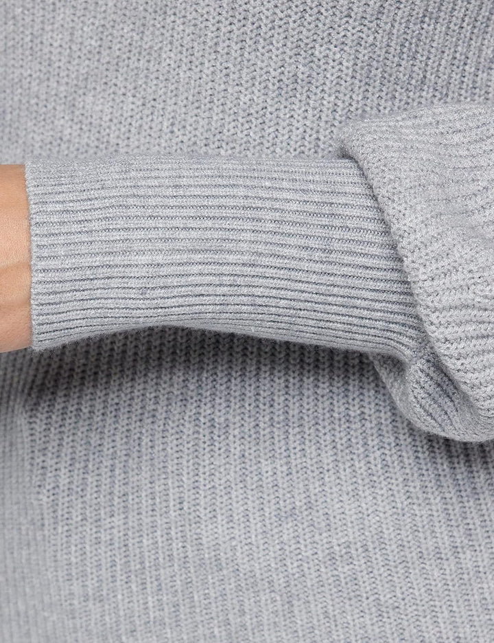 ONLY Damen Onllesly L/S Ballon Ex KNT Pullover Sweater S Light Grey Melange, S Light Grey Melange