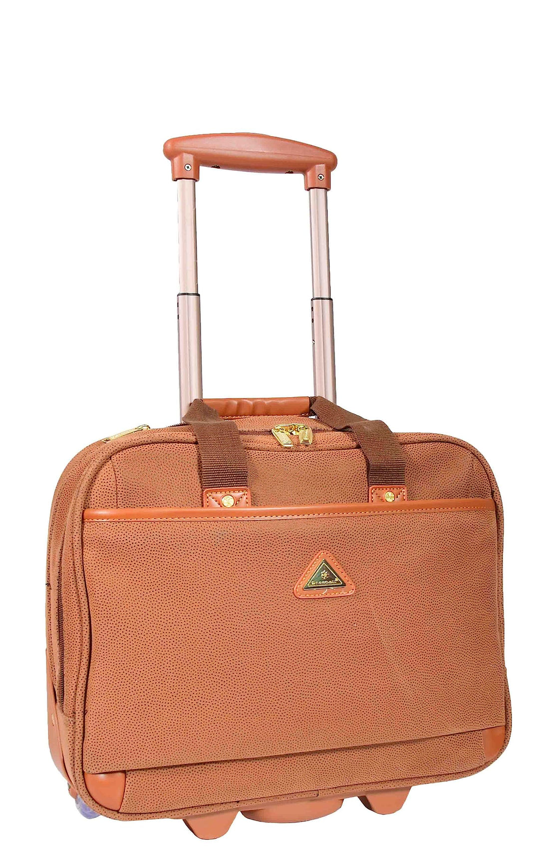 House Of Leather Reisetasche Organizer Pilotenkoffer mit Rollen Wildlederimitat Aktentasche Stil Cad
