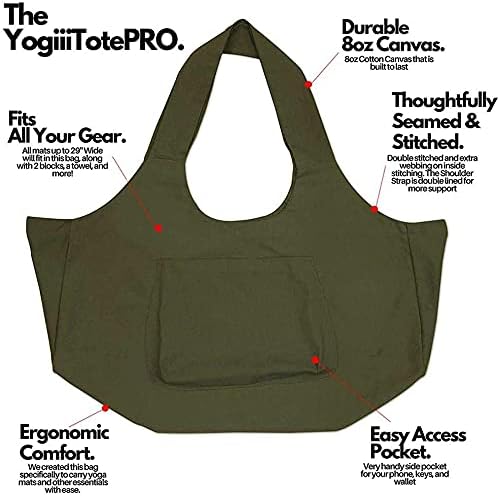 Namvo Grosse Tasche für Yogamatte, Mehrzweck-Turnbeutel mit Seitentasche, Tragetasche Passend für di