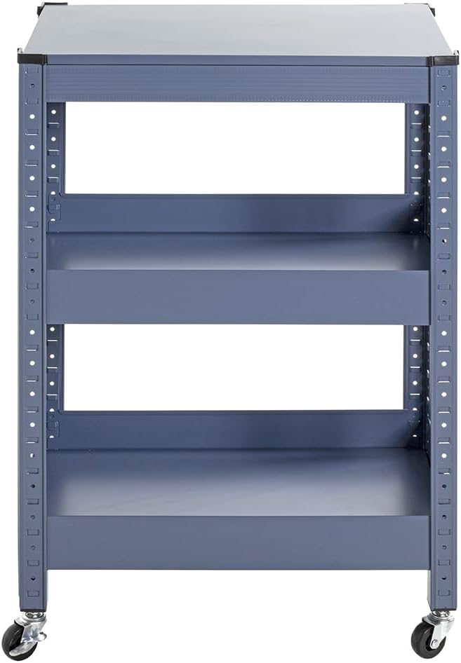 HAKU Möbel Servierwagen, blau, Metall - Masse: B 50 x H 75 x T 32 cm, Style: Modern, Blau