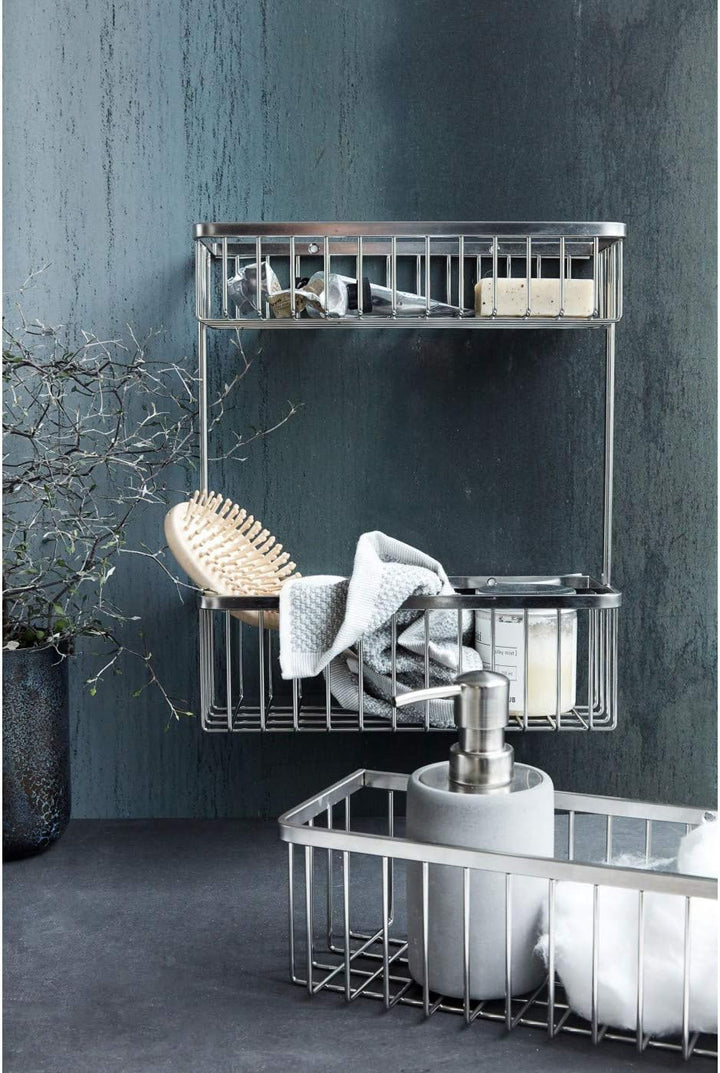 House Doctor 209830301 Basket, Bath, Double, l: 28 cm, b: 11,5 cm, h: 33,3 cm, Baumwolle, Polyester,