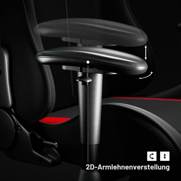 Diablo Gamer Stuhl Stoff | Gaming Stuhl Ergonomisch mit Stoffbezug, Verstellbare Armlehnen, Kippmech