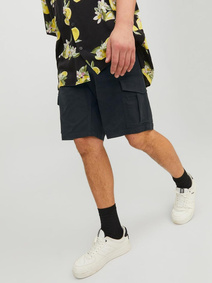 JACK & JONES Male Cargo Shorts Plus Normal geschnitten Cargo Shorts XS Schwarz, XS Schwarz