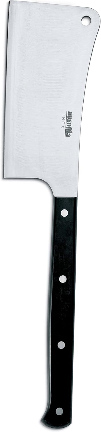 AUSONIA - 64332 HACKMESSER MIT Zwei Griffen MIT 440ER EDELSTAHLKLINGE 23 cm UND LANGEM Griff AUS UNG