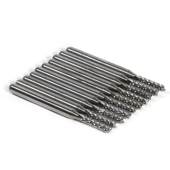 10 Stück 2mm Hartmetall-Schaftfräser, Gravur-Bits, Schnitzbohrer, SMT/CNC/PCB-Fräser, Hartmetall-Frä