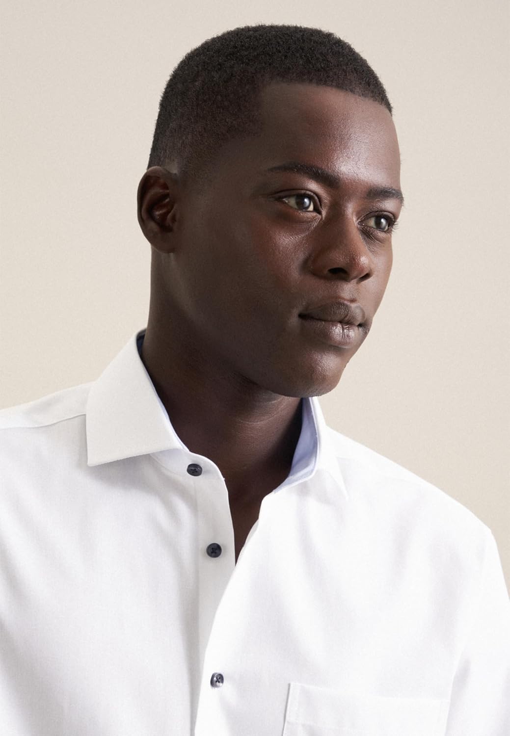 Seidensticker Herren Regular Fit Langarm Popeline Hemd, weiss, 40