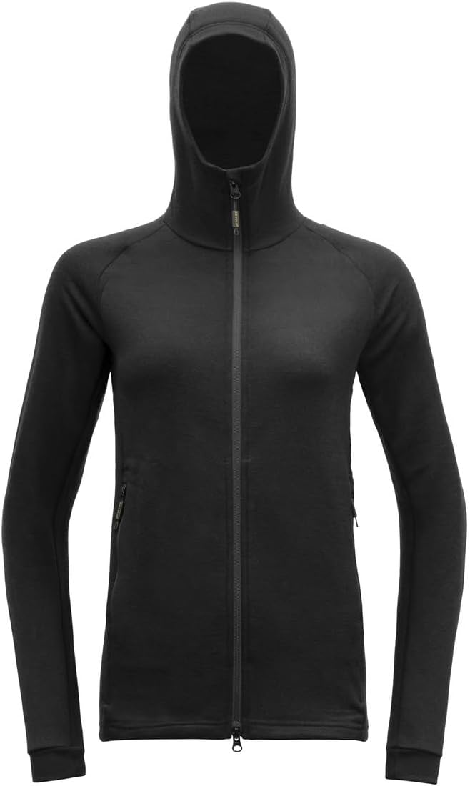 Devold Nibba Merino Jacket Hood Woman S Caviar, S Caviar