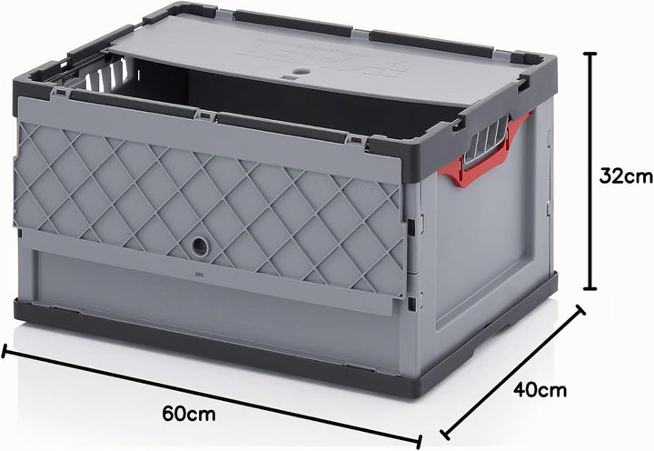 Auer Packaging 2x Profi-Faltbox 60 x 40 x 32 mit Deckel inkl. gratis Zollstock 2er Set 60x40x32 Euro