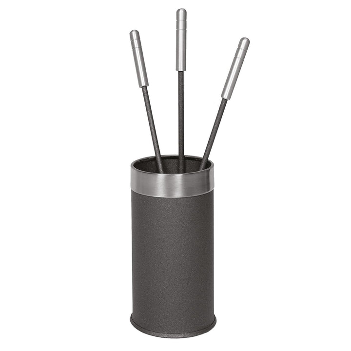 raik 21.02.417.2 Kaminbesteck, 3-teilig, Edelstahl, anthrazit, 30cm