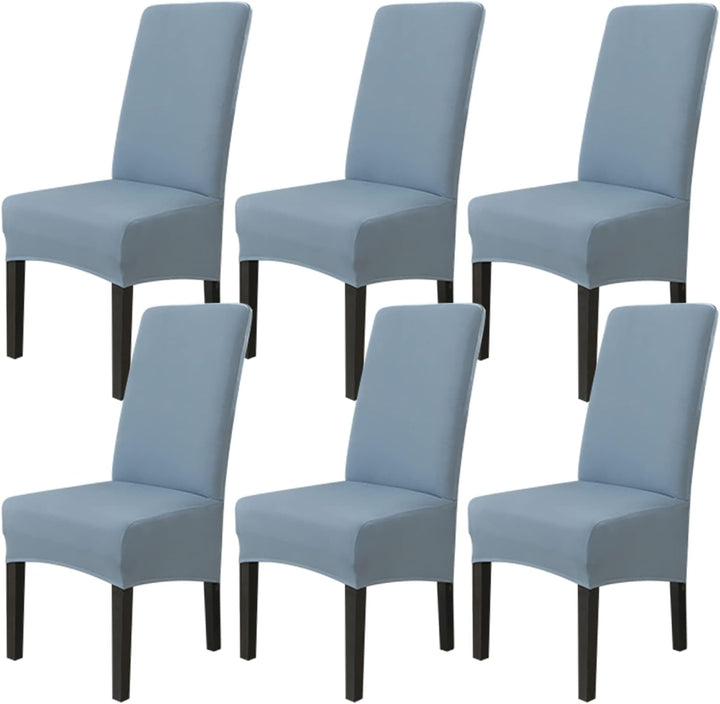 Jaotto Stuhlhussen 6er Set Stretch, XL Stuhlhussen Abwaschbar Waschbarer Elastische, Stretch Stuhlsc