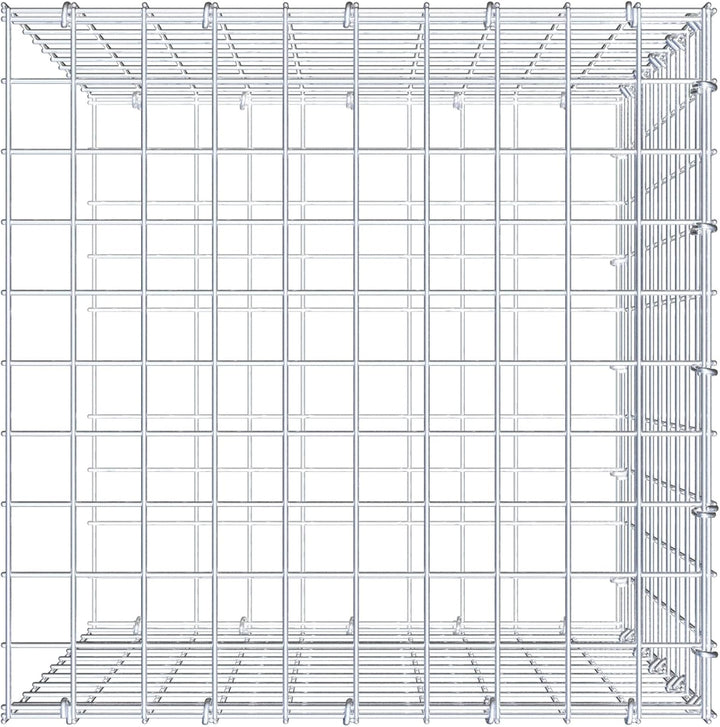 GABIONA Anbau-Gabione Typ2 eckig, Maschenweite 5 x 5 cm, Tiefe 50 cm, Gabione 50 x 50 x 50 cm (L x H