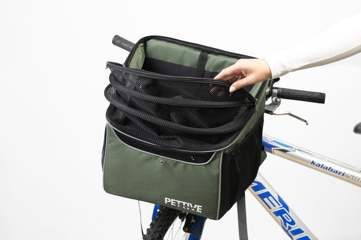 Fahrradkorb für Hunde, Fahrradkorb für Katzen, Rucksack für Hunde, Katzentransportbox mit Regenabdec