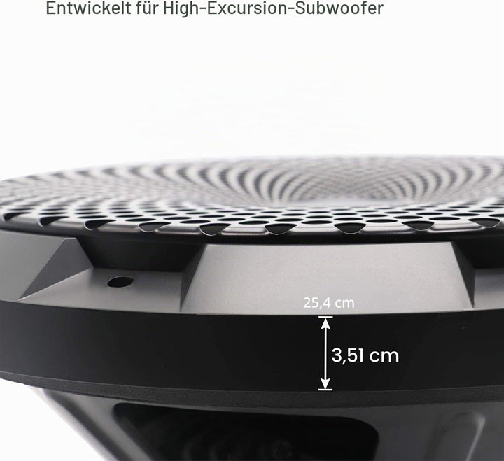 RECOIL SG-10 10-Zoll（25 cm Subwoofer-Gitter aus schwarzem Stahlgeflecht mit hohem Hub (10 Zoll), 10