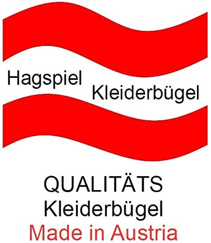 "Hagspiel" Kleiderbügel aus Buchenholz, Einfachbügel roh, 42 cm lang, sehr platzsparend, Umweltfreun