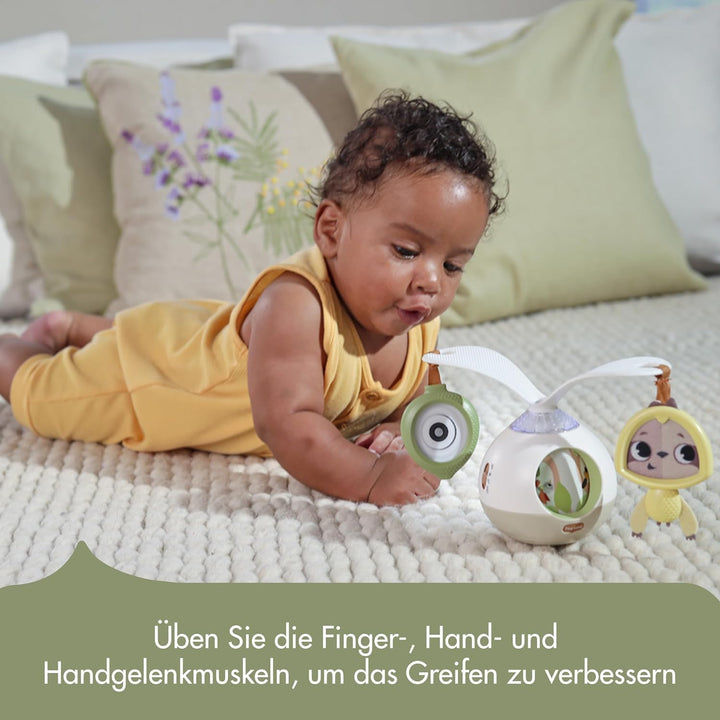 Tiny Love 2-in-1 Tummy Time Mobile Baby mit Musik & Licht, 360° Drehbares, 0+ Monate, für Kinderwage