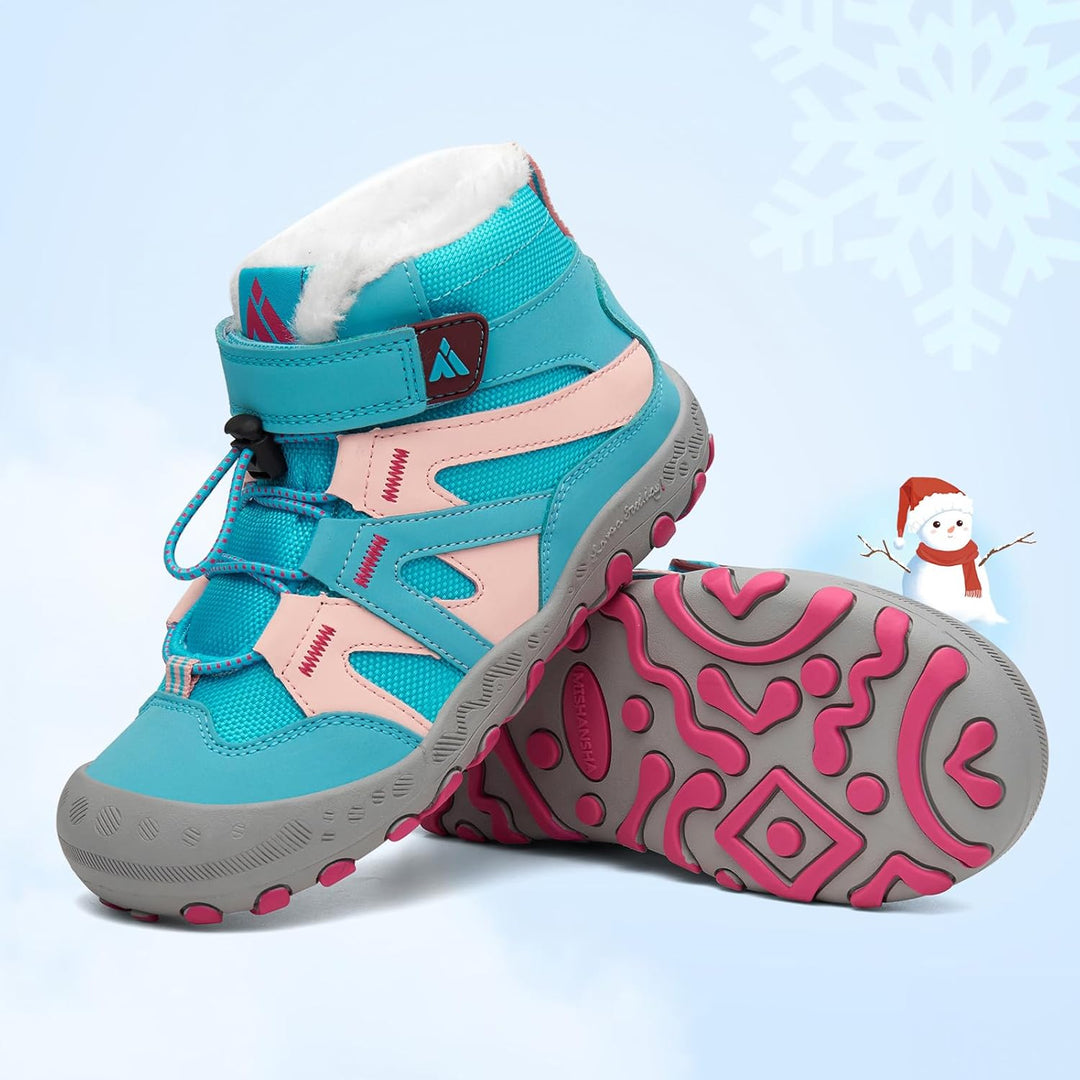 Mishansha Kinder Outdoor Winterschuhe Warm Gefüttert Winterstiefel, Gr.24-38 36 EU Himmelblau, 36 EU