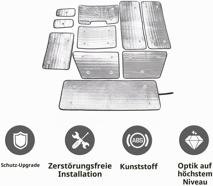 Windschutzscheibe Sonnenschutz Auto Faltbarer UV-Strahlen Reflektor Auto Frontscheibe &amp; Vollfenster