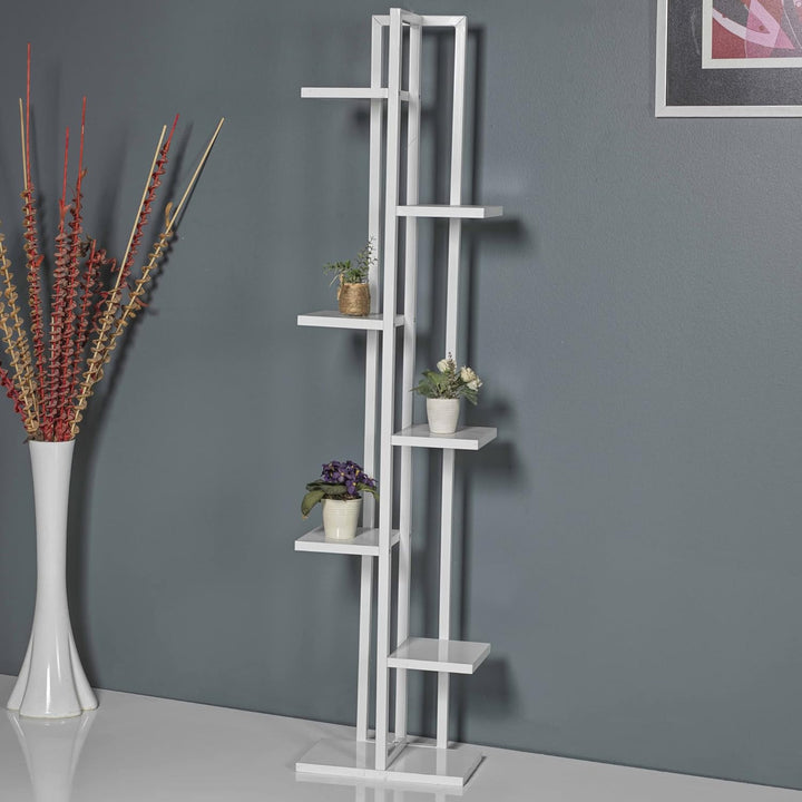 [en.casa] Blumenständer Somero 7 Ebenen Blumenregal 150 x 34 x 21 cm Pflanzenständer Indoor Pflanzen