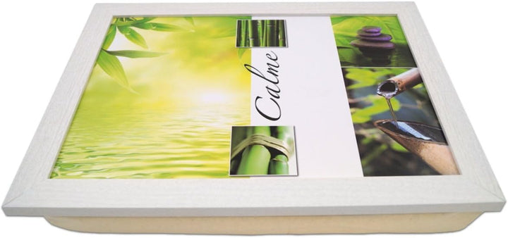 PrimoLiving Knietablett - 40 x 30 x 5 cm – Tablett als Laptopunterlage – Sofa oder Bett-Tablett in w