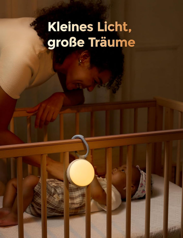Momcozy WN06 Tragbare White Noise Machine Baby mit Nachtlicht – Weisses Rauschen Gerät für Neugebore