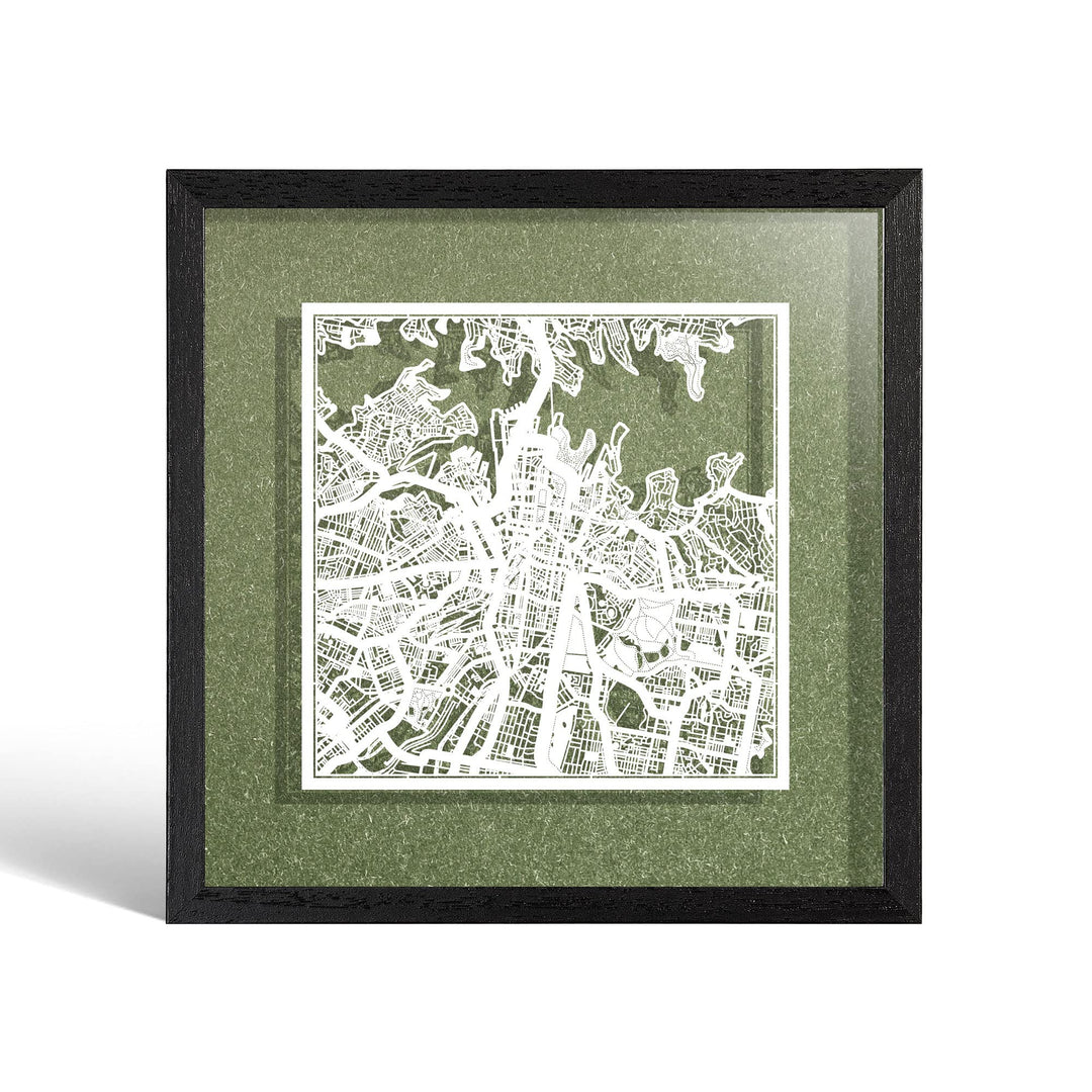 O3 DESIGN STUDIO - Marco de Papel para mapas, 22,8 x 22,8 cm, en Caja de Regalo, Fondo, autocambiant