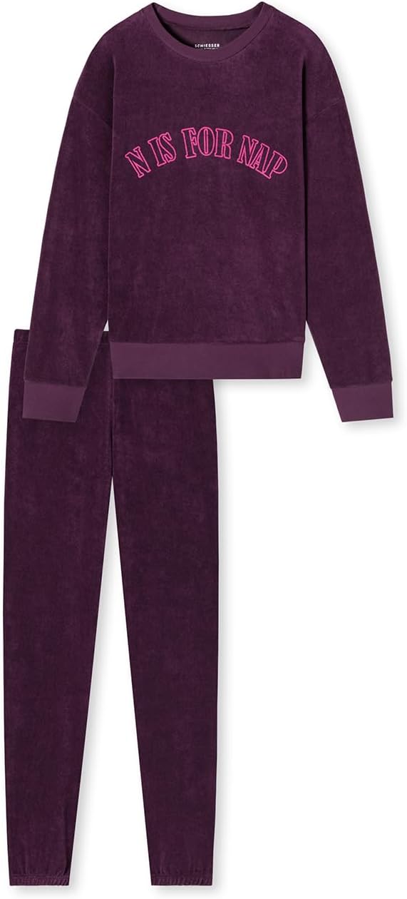 Schiesser Mädchen Pyjamaset 140 Aubergine_179981, 140 Aubergine_179981