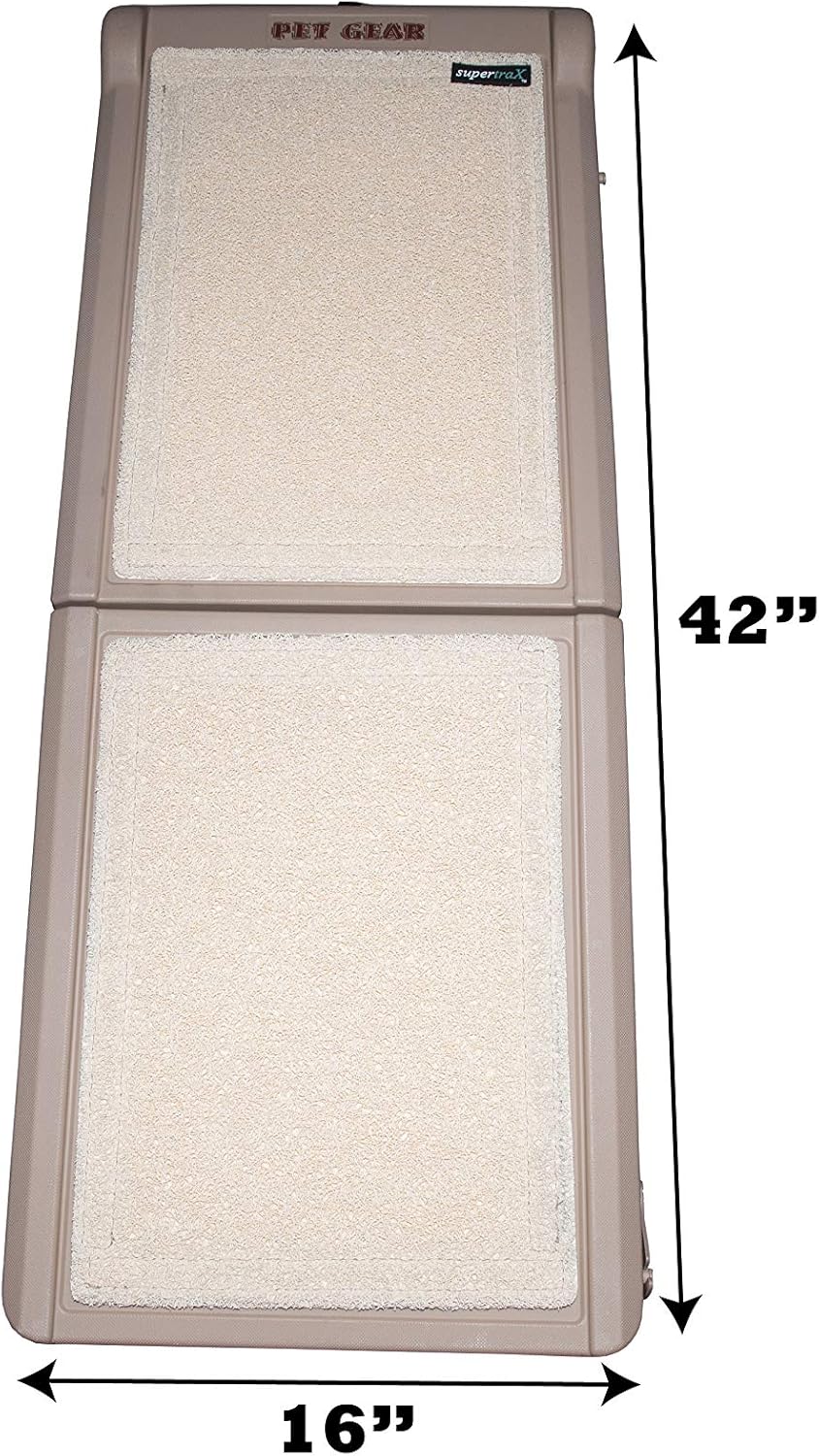 Pet Gear Doppelfaltbare halbe Rampe für den Innenbereich, Tan Bi-Fold Half Ramp 42" L, Tan, Bi-Fold