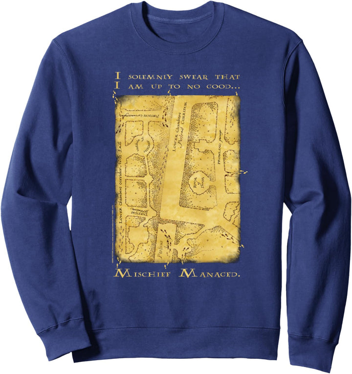 Harry Potter Marauder's Map Interior Words Sweatshirt