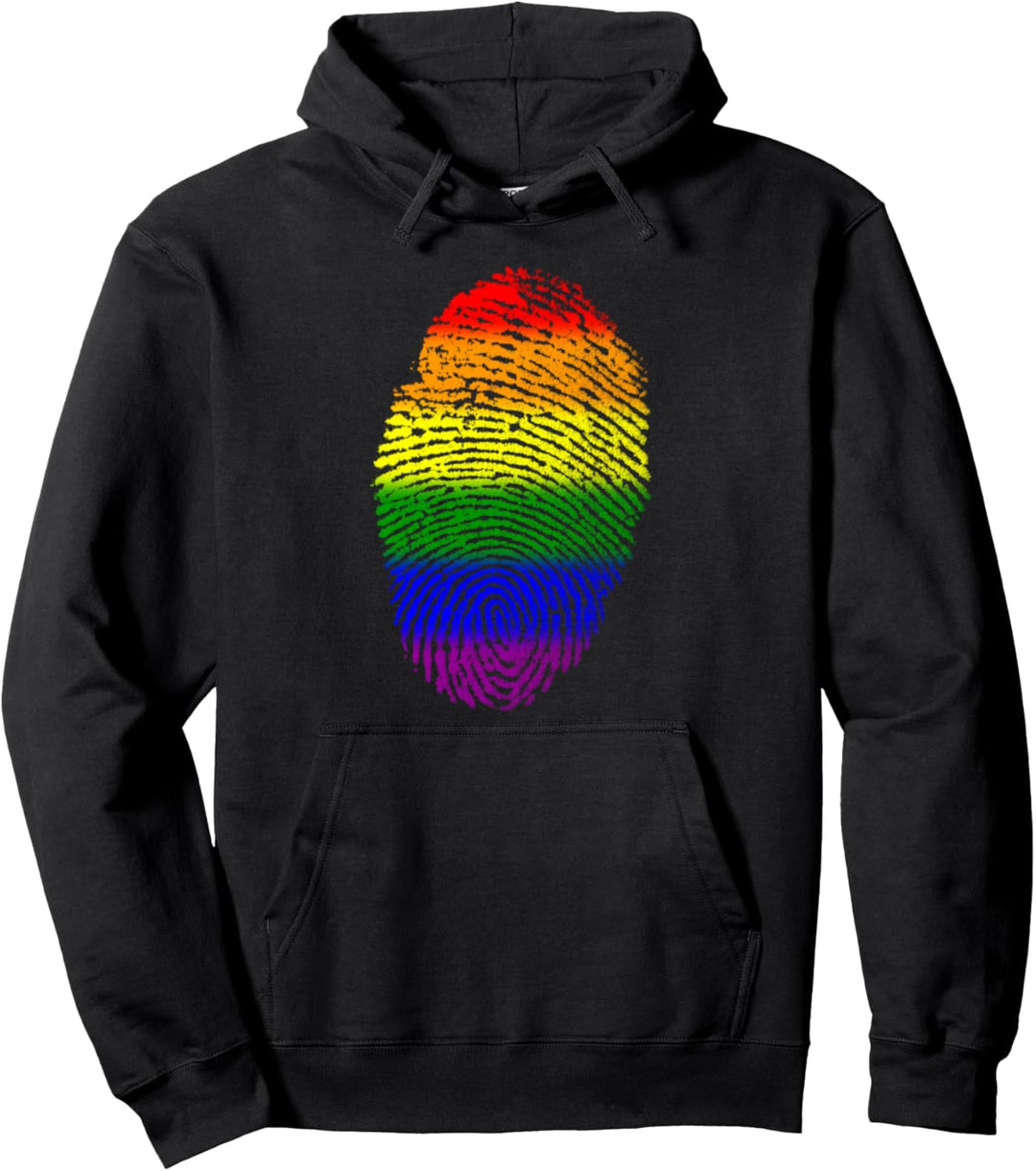 LGBTQ+ Regenbogenflagge Daumenabdruck Family Pride Pullover Hoodie