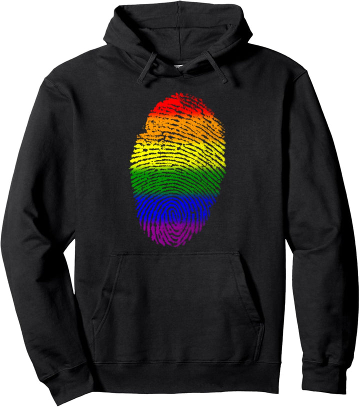 LGBTQ+ Regenbogenflagge Daumenabdruck Family Pride Pullover Hoodie