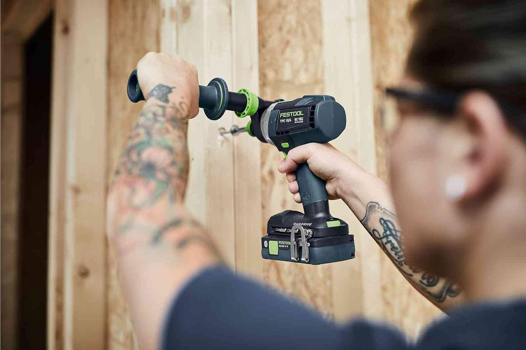 Festool Akku-Schlagbohrschrauber TPC 18/4 5,0/4,0 I-Plus QUADRIVE (mit Akkupacks, Schnellladegerät,