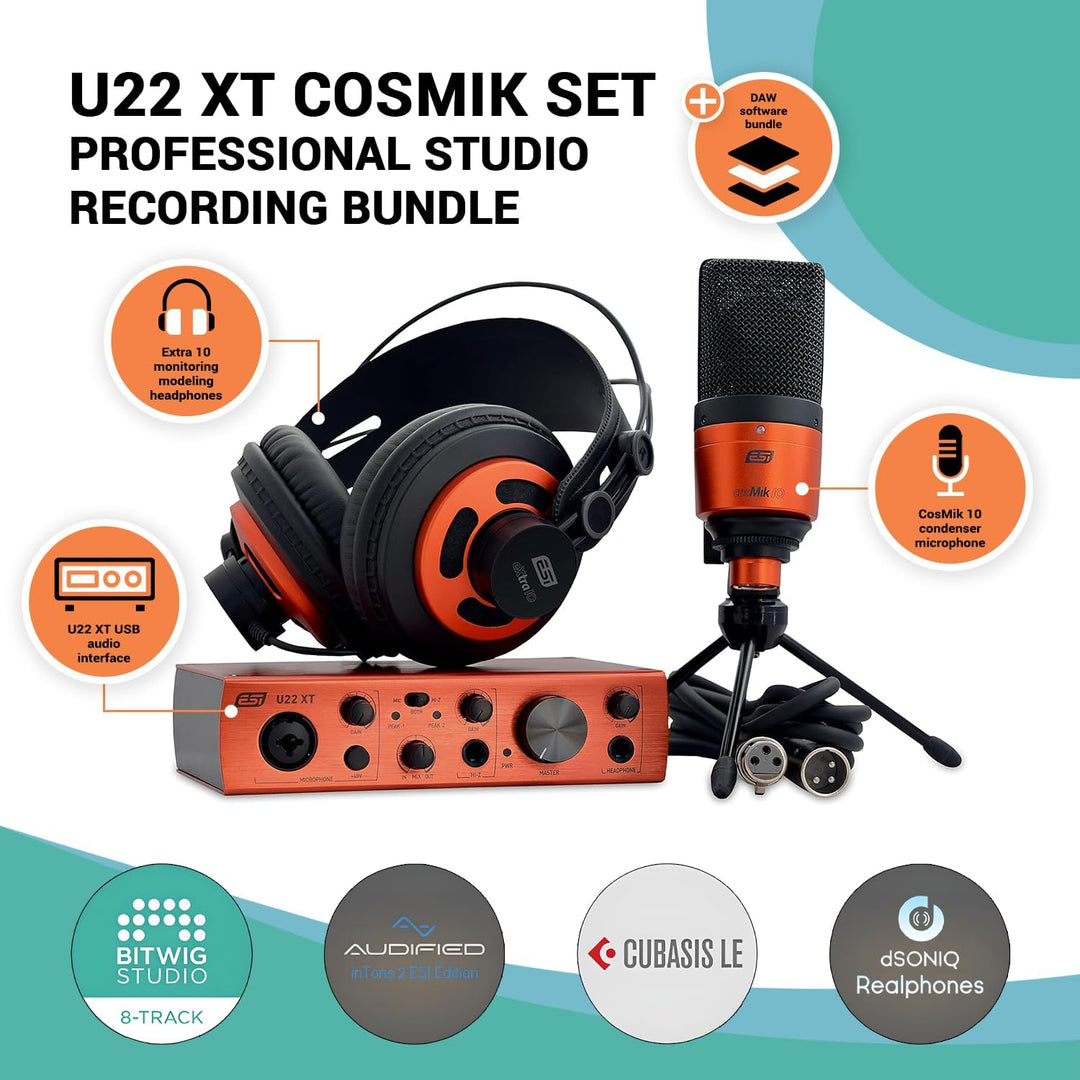 ESI U22 XT cosMik Set | Professionelles Aufnahmestudio ESIU22XTCMSET, ESIU22XTCMSET