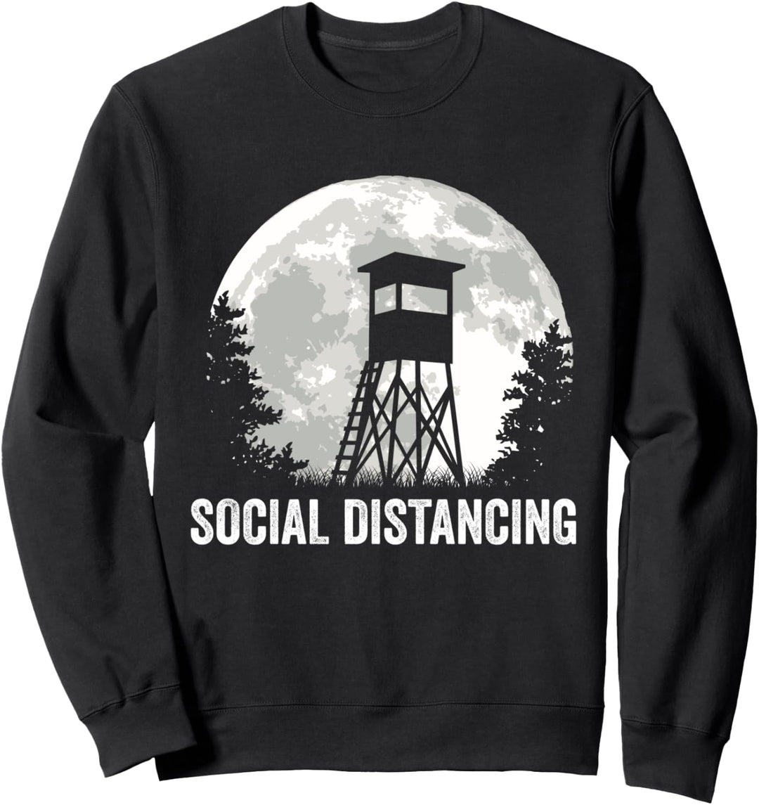 Ansitzjagd Jäger Jägerin Jagd Ansitz Kanzel bei Vollmond Sweatshirt